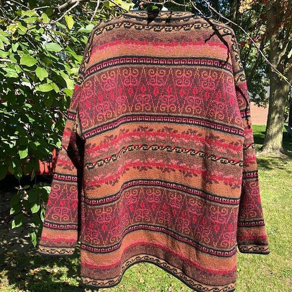 Coldwater Creek IceLanding design Knit Lining Jacket 100% Shetland Wool - Picture 3 of 8